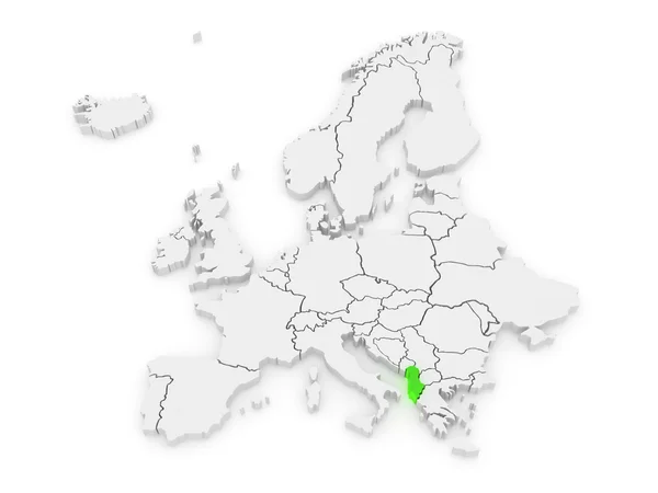 Mapa de Europa y Albania . — Foto de Stock