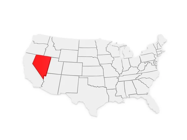 Üç boyutlu harita Nevada. ABD. — Stok fotoğraf