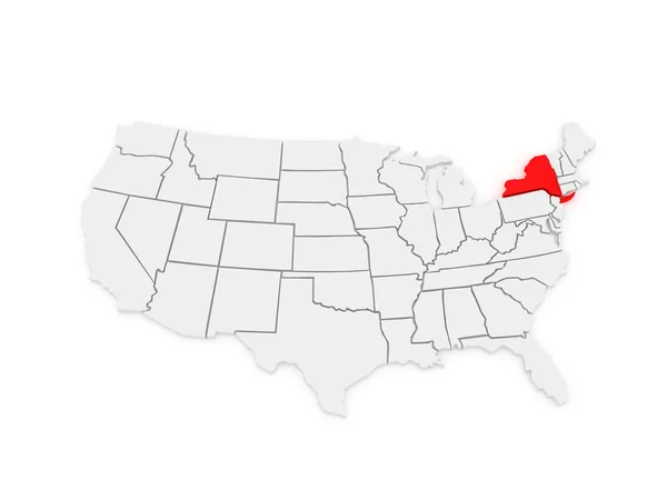 Three-dimensional map of New York. USA. — Stock Photo, Image