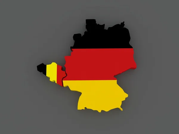 Bélgica e Alemanha. mapa . — Fotografia de Stock