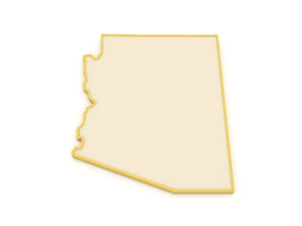 Arizona'nın üç boyutlu harita. ABD. — Stok fotoğraf
