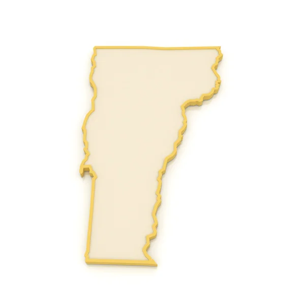 Three-dimensional map of Vermont. USA. — Stock Photo, Image