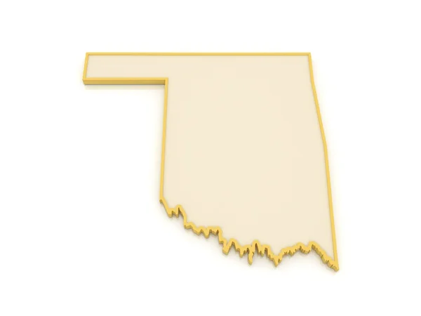 Carte tridimensionnelle de l'Oklahoma. États-Unis . — Photo