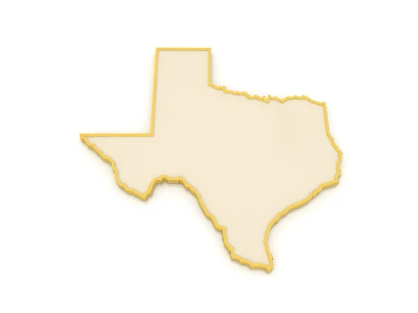 Driedimensionale kaart van texas. Verenigde Staten. — Stockfoto