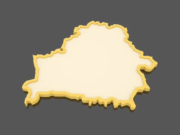 Üç boyutlu Beyaz Rusya Haritası. — Stok fotoğraf