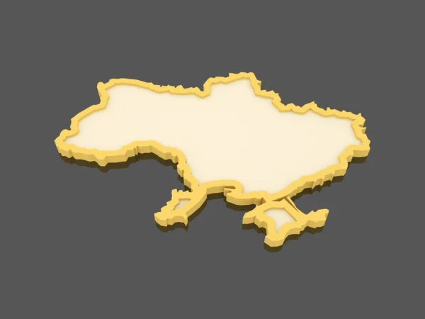 Mapa tridimensional da Ucrânia . — Fotografia de Stock
