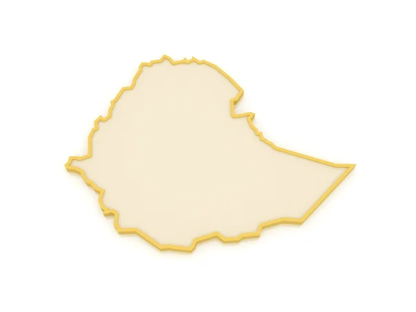 Etiyopya Haritası. — Stok fotoğraf