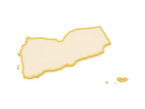 也门的地图. — 图库照片