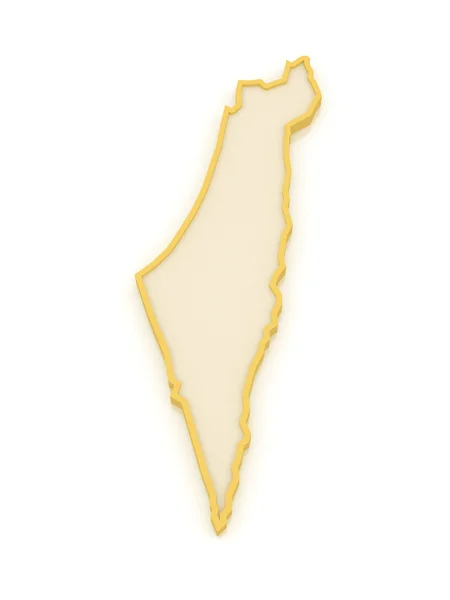 Karta över israel. — Stockfoto