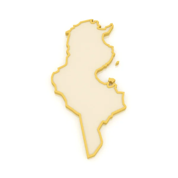 Mapa de tunisia . —  Fotos de Stock