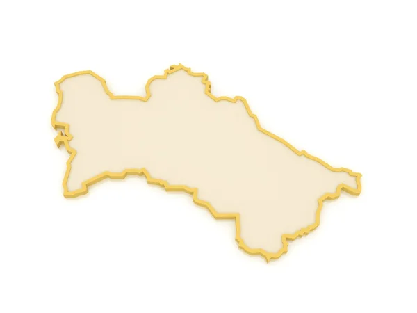 Mapa Turkmenistanu. — Zdjęcie stockowe