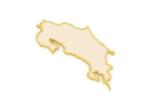 Map of Costa Rica. — Stock Photo, Image