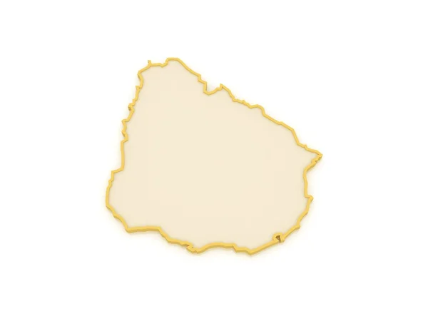 Map of Uruguay. — Stock Photo, Image