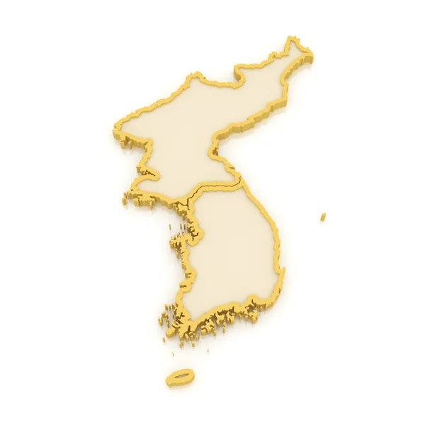 Kaart van korea. — Stockfoto