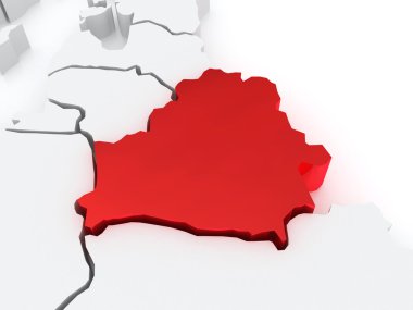 Avrupa ve Beyaz Rusya Haritası.