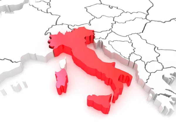 ヨーロッパとイタリアの地図. — ストック写真