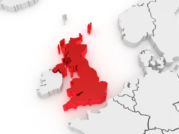 Map of Europe and United Kingdom. — Stock Photo, Image