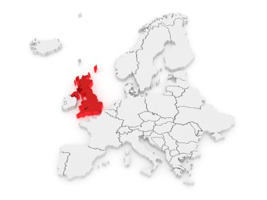 Avrupa ve Amerika Birleşik Devletleri Haritası.