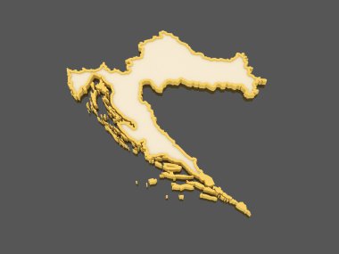 Hırvatistan Haritası.