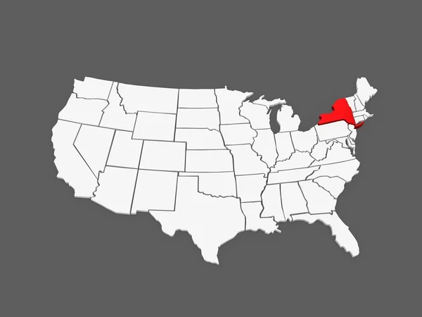 Driedimensionale kaart van new york. Verenigde Staten. — Stockfoto
