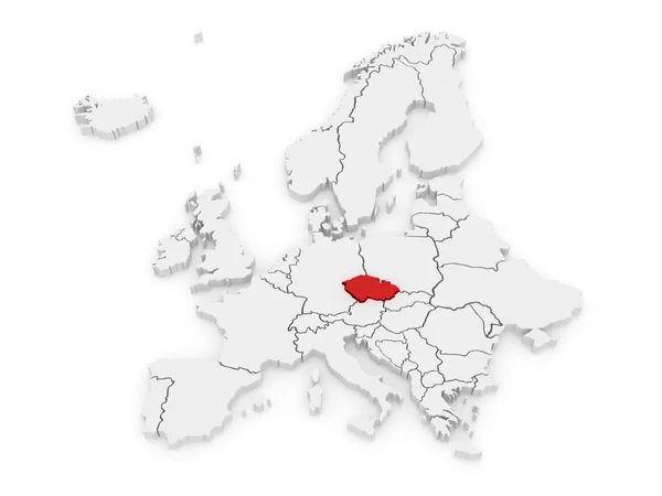 Map of Europe and Slovakia. — Stock Photo, Image