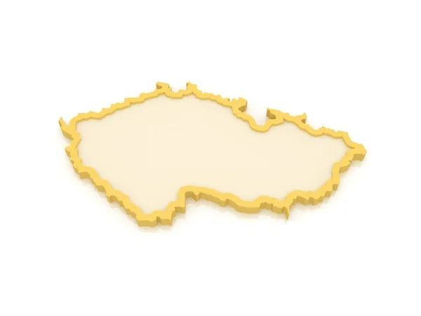 Three-dimensional map of Czech Republic. — Stock Photo, Image