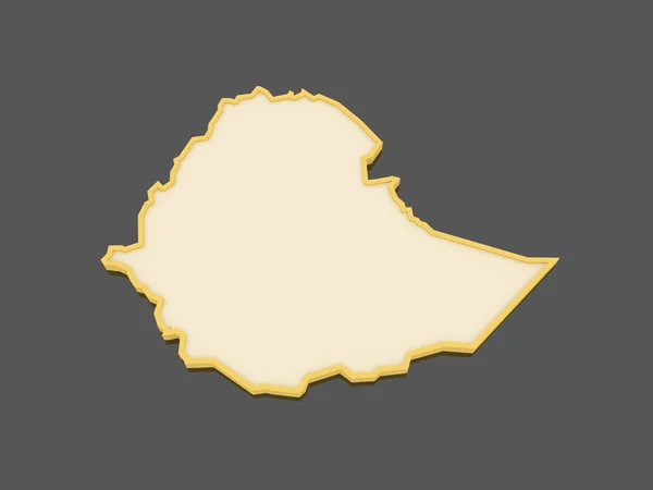 Etiópia Térkép. — Stock Fotó