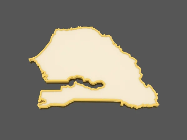 塞内加尔的地图. — 图库照片