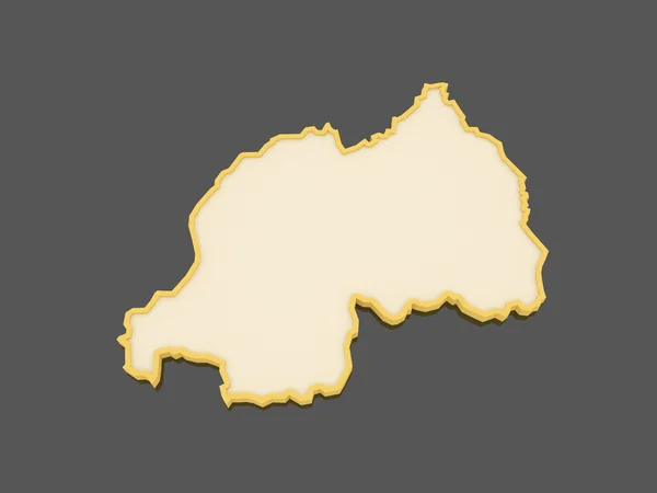 Map of Rwanda. — Stock Photo, Image