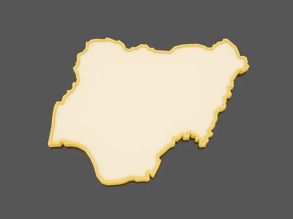 나이지리아의 지도. — 스톡 사진