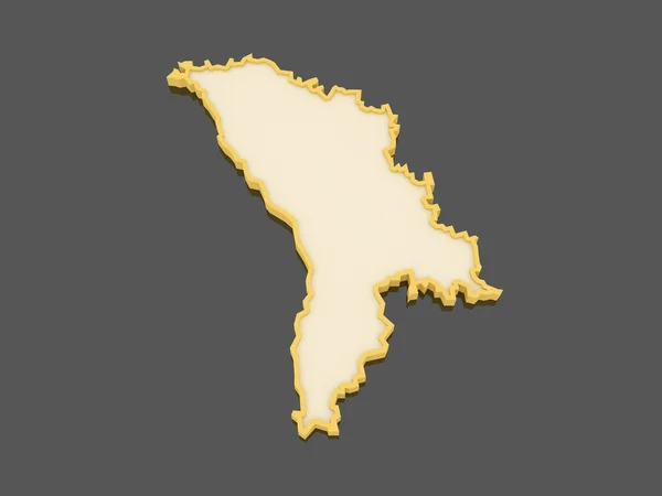 Mapa Moldavska. — Stock fotografie