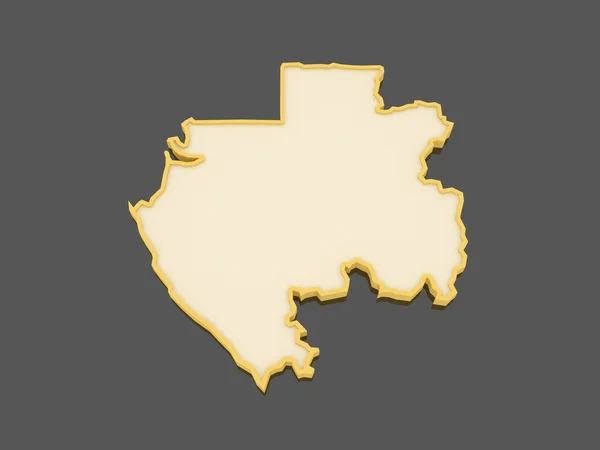 Mapa Gabonu. — Zdjęcie stockowe