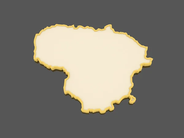 リトアニア地図. — ストック写真