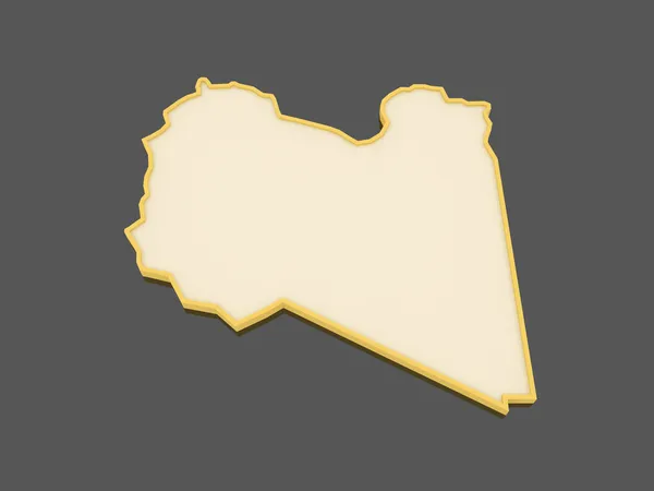 Líbia térképe. — Stock Fotó