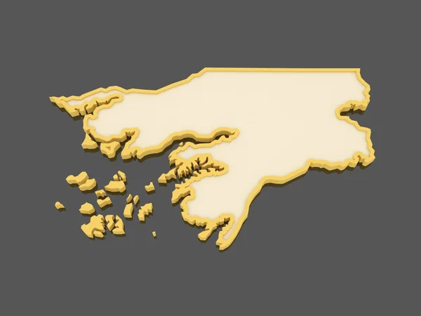 기니비사우 지도. — 스톡 사진