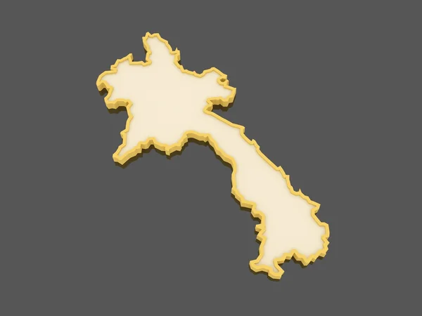 El mapa de Laos . — Foto de Stock