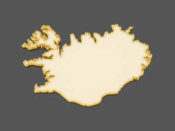 El mapa de Islandia . — Foto de Stock