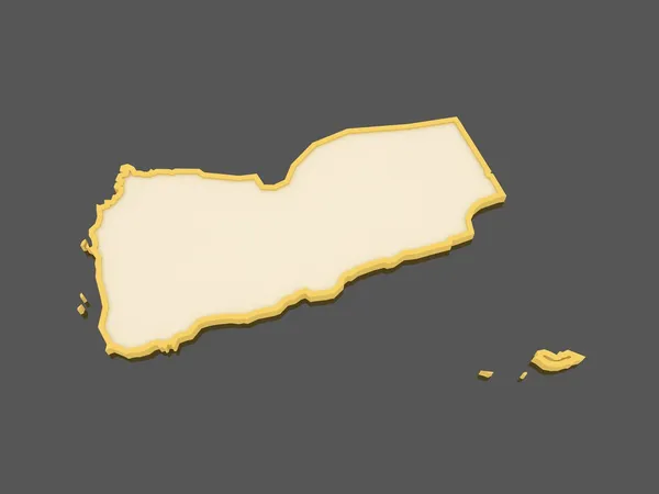 Na mapie Jemenu. — Zdjęcie stockowe