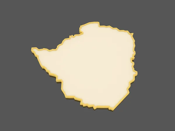 Mapa de zimbabwe . — Fotografia de Stock