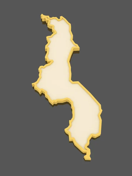 O mapa de Malawi . — Fotografia de Stock