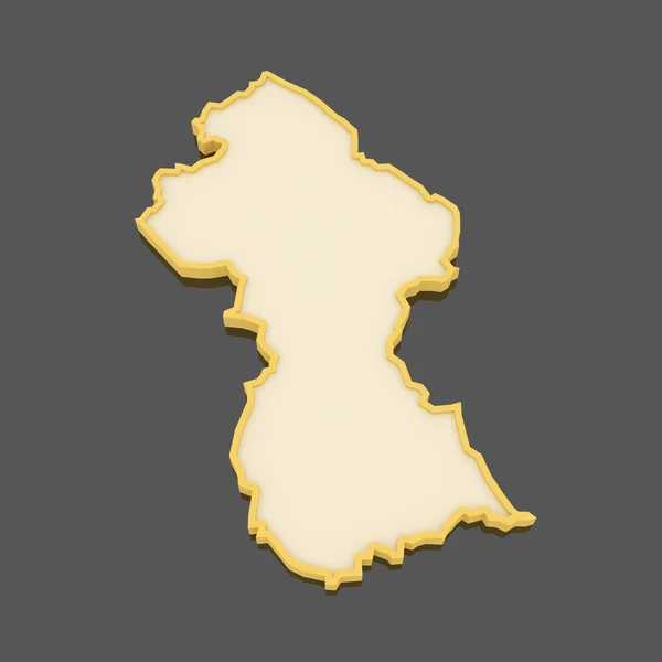 圭亚那的地图. — 图库照片
