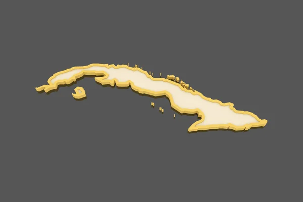 Mapa Kuby古巴的地图. — 图库照片