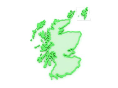 İskoçya Haritası.