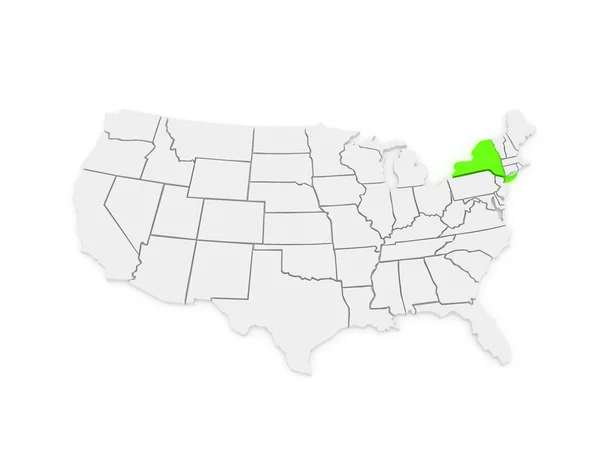 Mapa tridimensional de Nueva York. Estados Unidos . — Foto de Stock