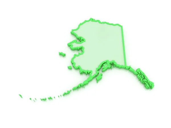 Three-dimensional map of Alaska. USA. — Stock Photo, Image