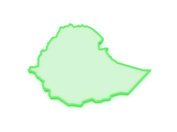 O mapa de Etiópia . — Fotografia de Stock