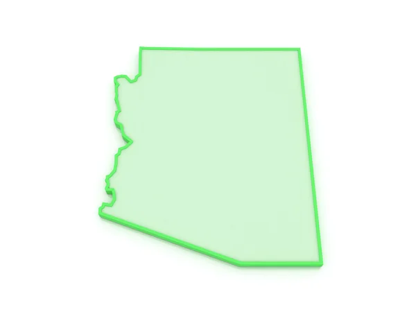 Three-dimensional map of Arizona. USA. — Stock Photo, Image