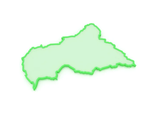 Mapa da República Centro-Africana (CAR) ). — Fotografia de Stock