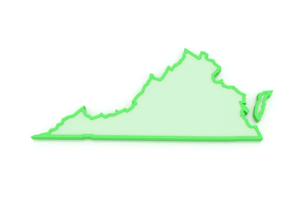 Mapa tridimensional de Virginia. Estados Unidos . —  Fotos de Stock