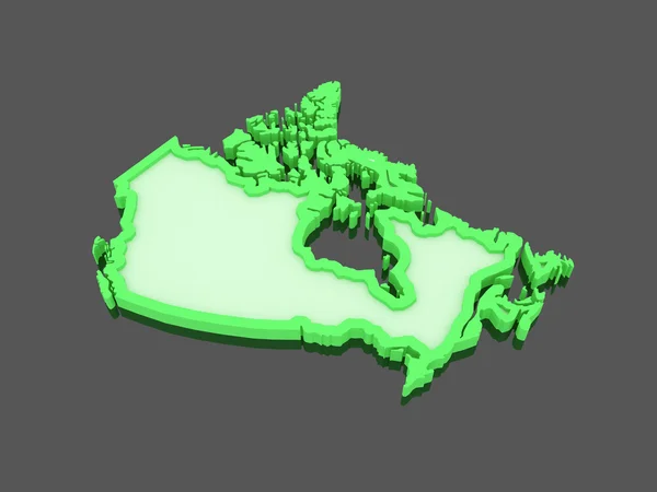 Mapa tridimensional de Canadá . —  Fotos de Stock